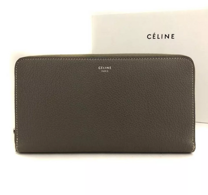 Preloved Celine Leather Zipped Around Long Wallet Item #02282024OPUL