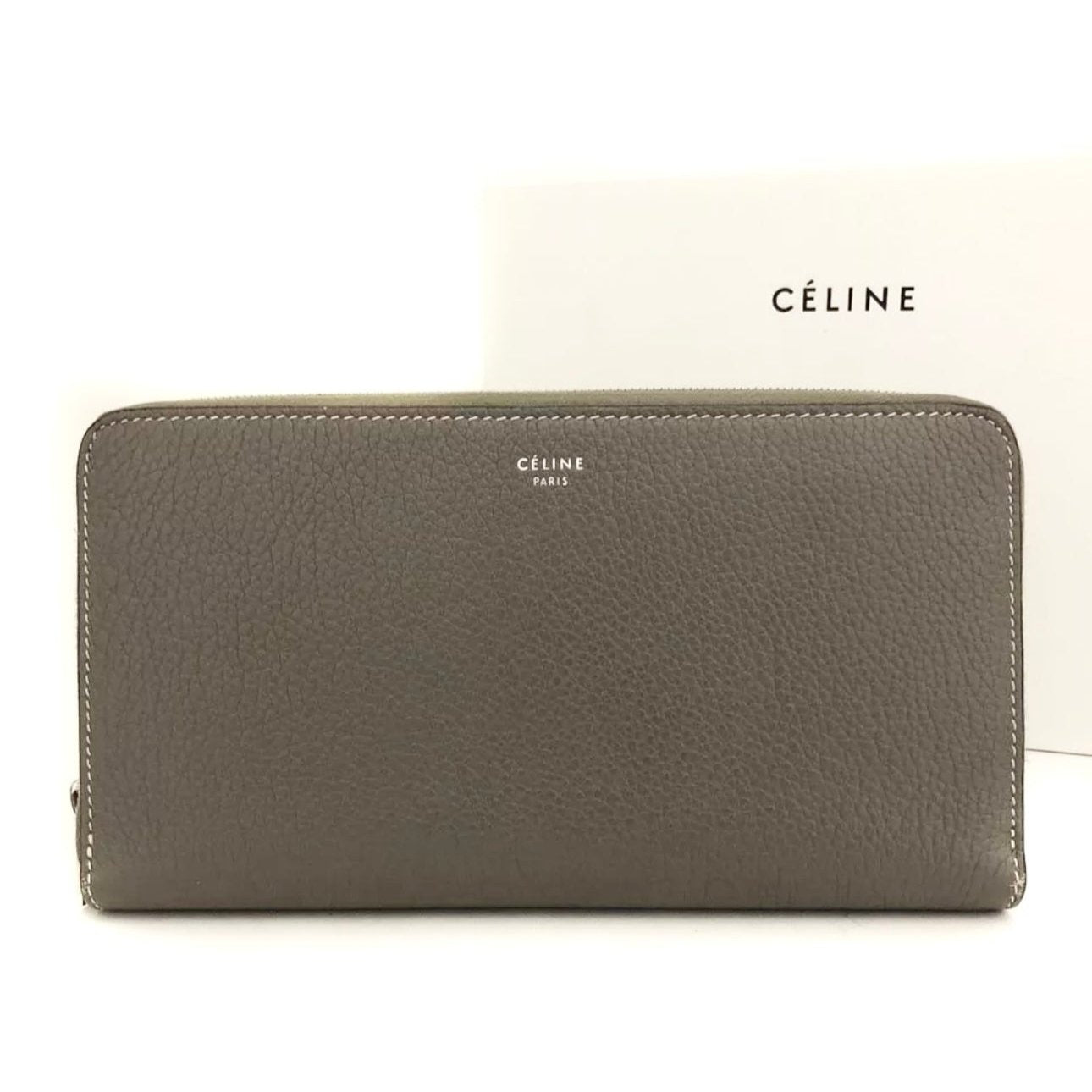 Preloved Celine Leather Zipped Around Long Wallet Item #02282024OPUL