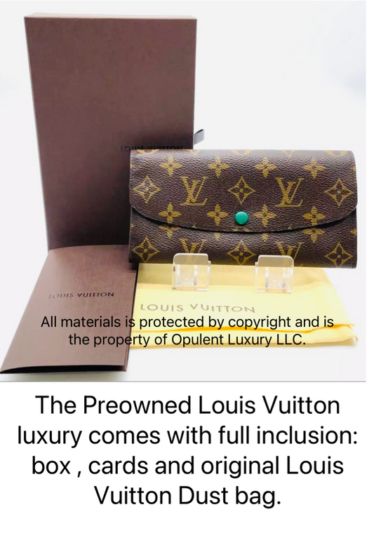 Preloved Louis Vuitton Monogram Portefeulle Emily Green with Box 01682024OPUL