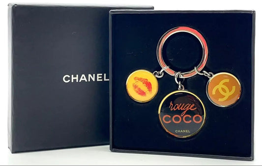 Preloved Chanel Coco Mark Key Ring with Box 01692024OPUL