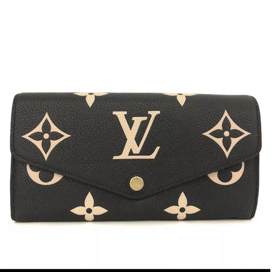 Preloved Louis Vuitton LV Monogram Bicolor Empriente Portefeuille Sarah Wallet (Item #02102024OPUL)