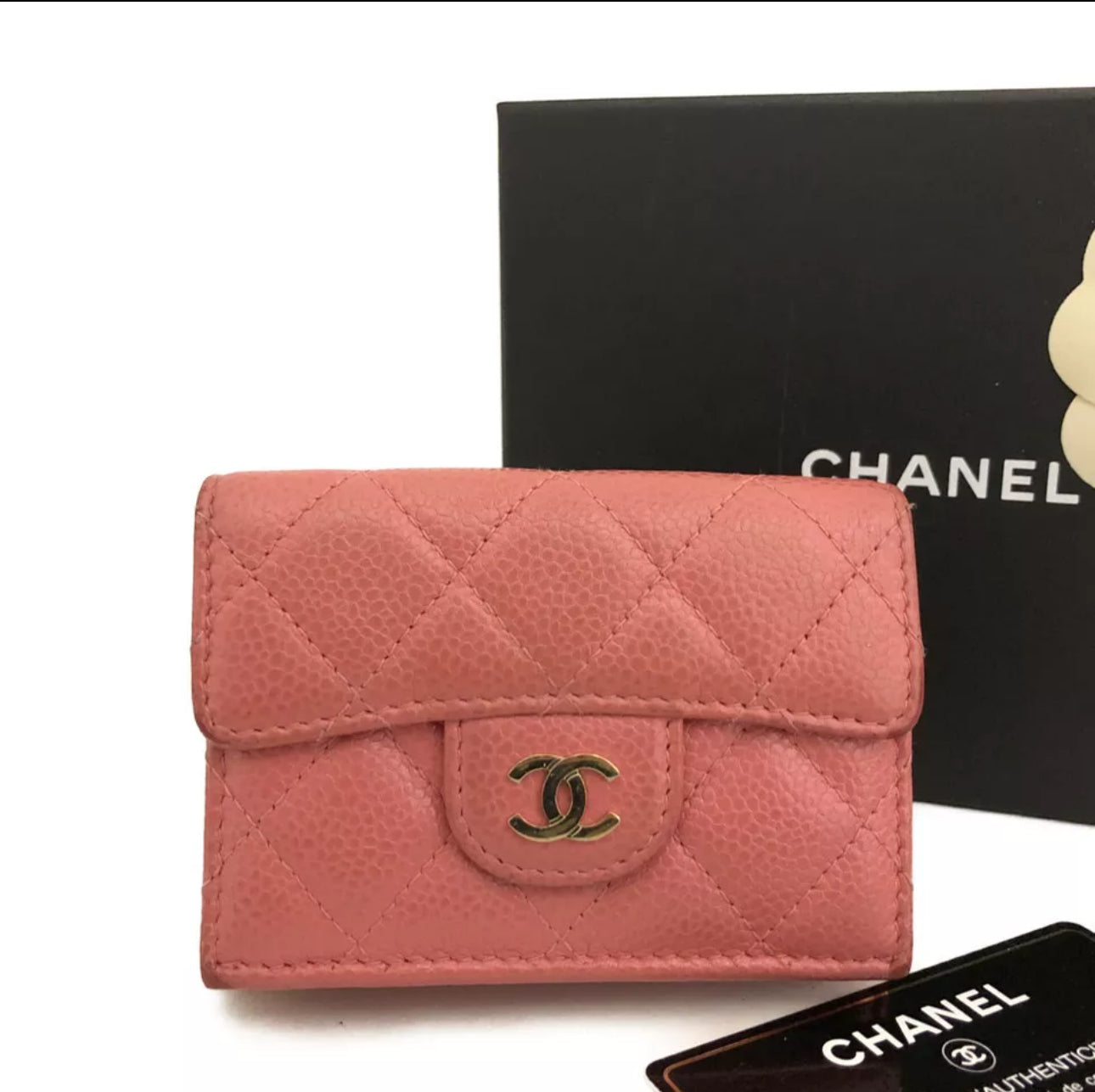 Preloved Chanel CC Quilted Mattelasse Caviar Trifold Wallet (Complete Inclusion) 02772024OPUL