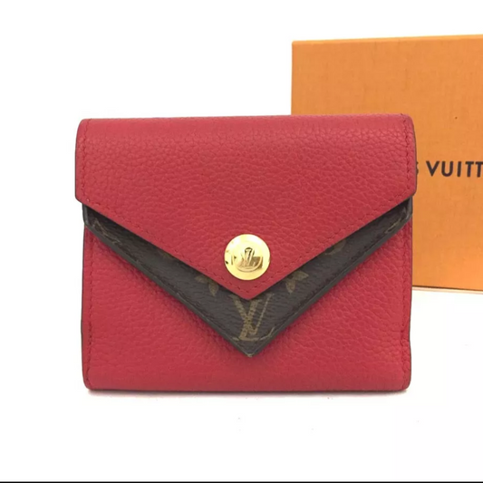 Preloved Louis Vuitton LV Portefeuille Monogram Double V Trifold Wallet (Item #02092024OPUL)